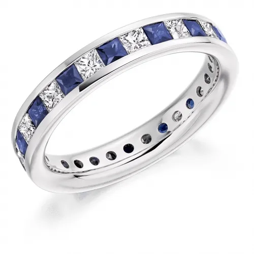 1.19ct Blue Sapphire Eternity Ring